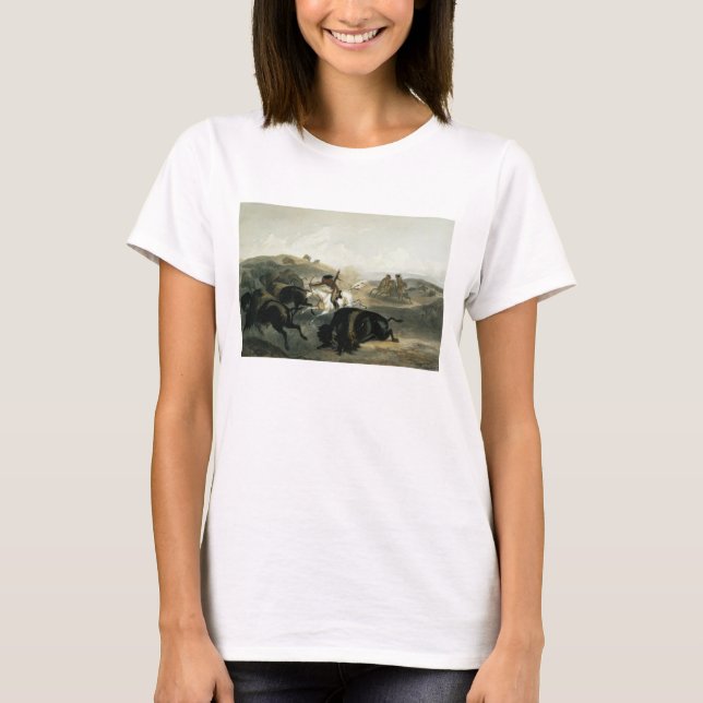 Camiseta Índios caçando o Bison, prato 31 do Volume 2 (Frente)