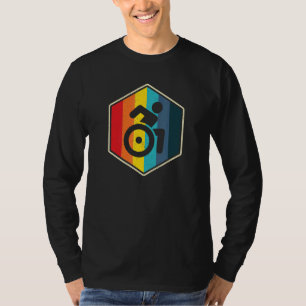 Camiseta Indivíduo confinado à cadeira de rodas no pôr do s