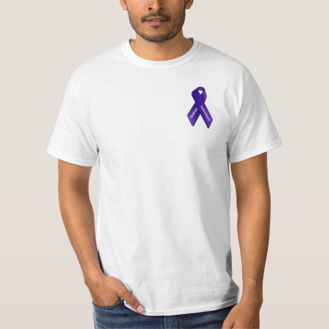 Camiseta Indivíduos Alvo Consciencialização Indigo Fita (Frente)