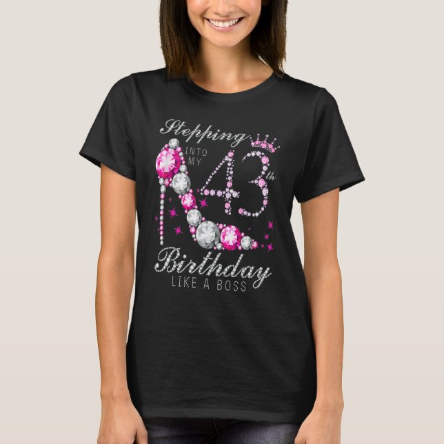 Camiseta Indo Ao Meu 43 Aniversário Como Um Chefe 43º Da (Frente)