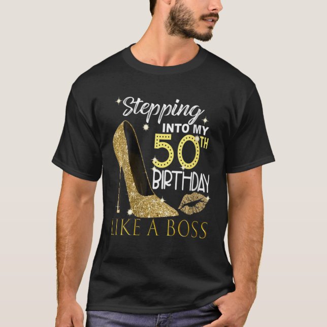 Camiseta Indo Ao Meu 50º Aniversário Como Um Chefe De 50 An (Frente)