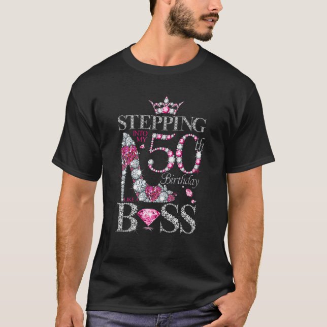 Camiseta Indo Ao Meu 50º Aniversário Como Um Chefe Por 50 (Frente)