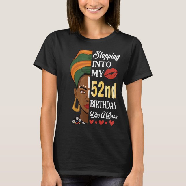 Camiseta Indo Ao Meu 52º Aniversário Como Um Chefe De 52 An (Frente)