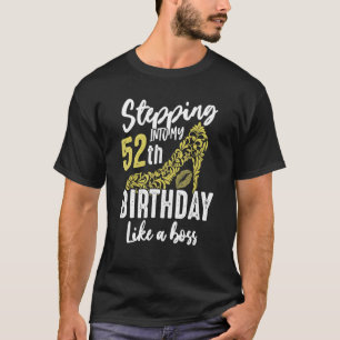 Camiseta Indo Ao Meu 52º Aniversário Como Uma Senhora Chefe