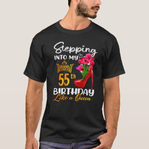 Camiseta Indo Ao Meu 55º Aniversário Como Uma Rainha Por 55