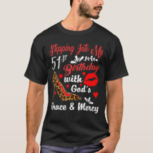 Camiseta Indo ao meu aniversário de 51 ruas com a Graça de