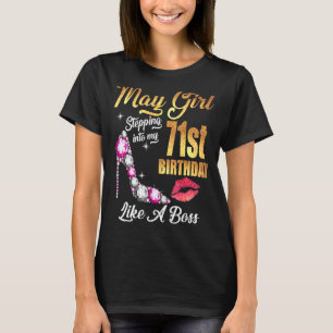 Camiseta Indo Ao Meu Aniversário De 71 ruas Como Um Chefe P