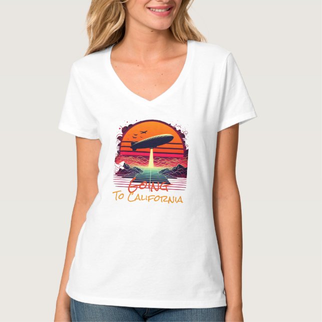 Camiseta indo para a califórnia (Frente)