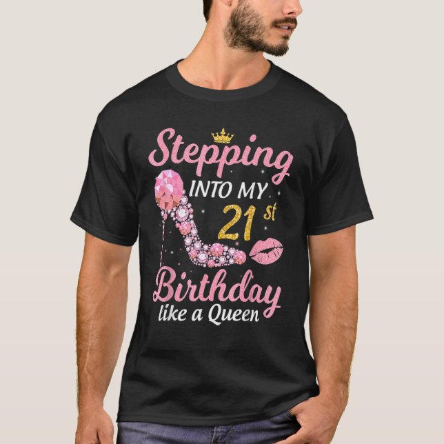 Camiseta Indo Para A Minha aniversário de 21 anos Como Um B (Frente)