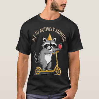 Camiseta Indo para Monitor Ativamente o Dia de Teste da Esc