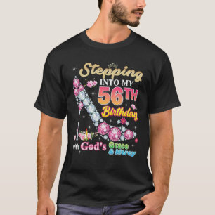 Camiseta Indo para o meu 56º aniversário com a Graça de
