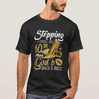 Camiseta Indo para o meu 60º aniversário com a Graça de Deu