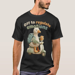 Camiseta Indo Regular Emoções Ganso Divertido Saúde Mental