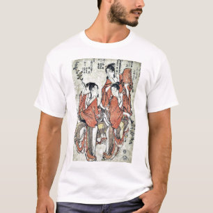 Camiseta Indo ver um sumo combine por Katsushika, Hokusai