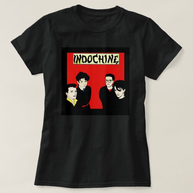 Camiseta indochine banda rock n roll Indochine banda po (Frente do Design)
