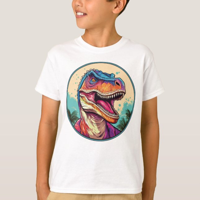 Camiseta Indominus Rex - Camisa-T do Dinossauro Clássico (Frente)