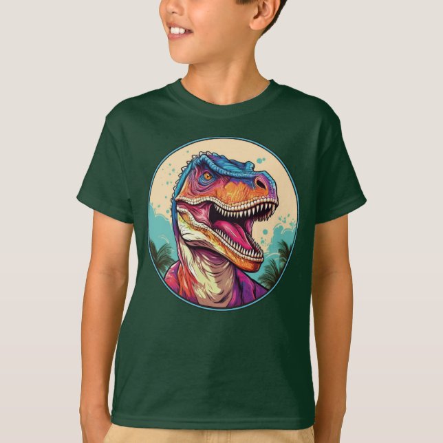 Camiseta Indominus Rex - Camisa-T do Dinossauro Clássico (Frente)