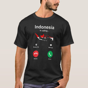 Camiseta Indonésia Está Chamando