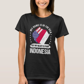 Camiseta Indonesian American Patriot Grown Proud My Heart i