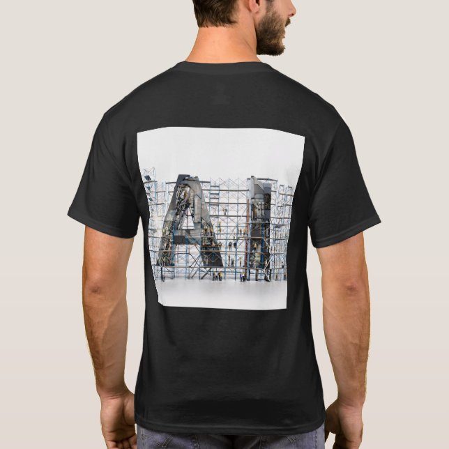 Camiseta Industrial Letterform Architecture Art (Verso)