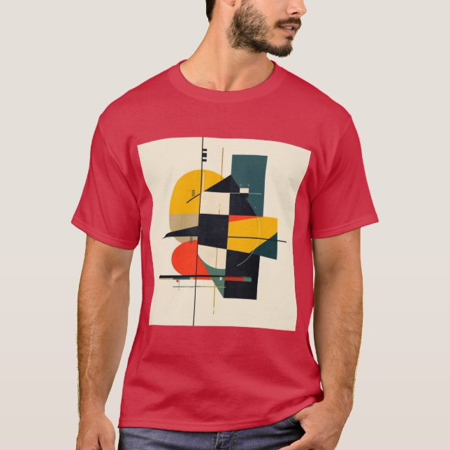 Camiseta Industrial Rhythm Abstract Art (Frente)