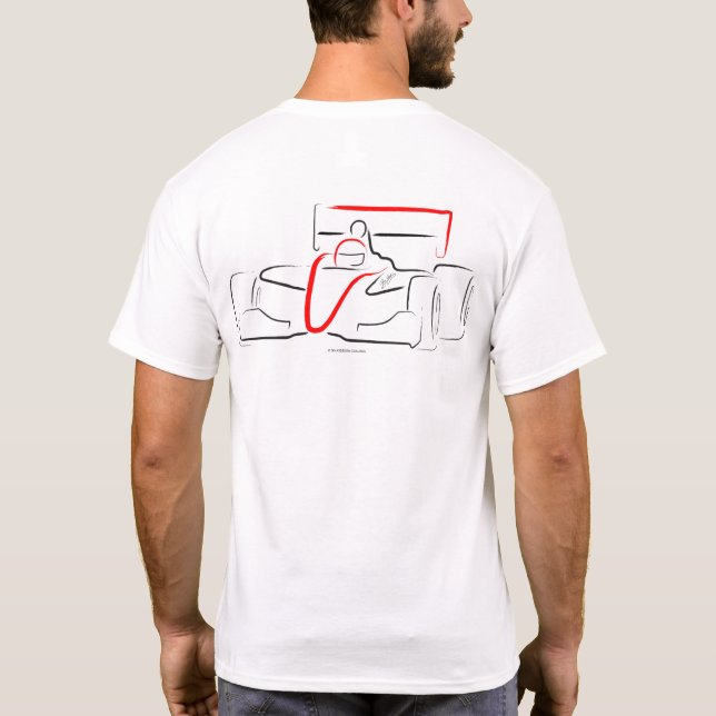 Camiseta Indy Lights 1 Black and Red Back (Verso)