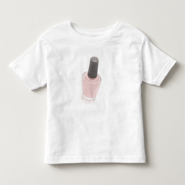 CAMISETA INFANTIL さななれじ　ピンクの化粧品の小瓶 (Frente)