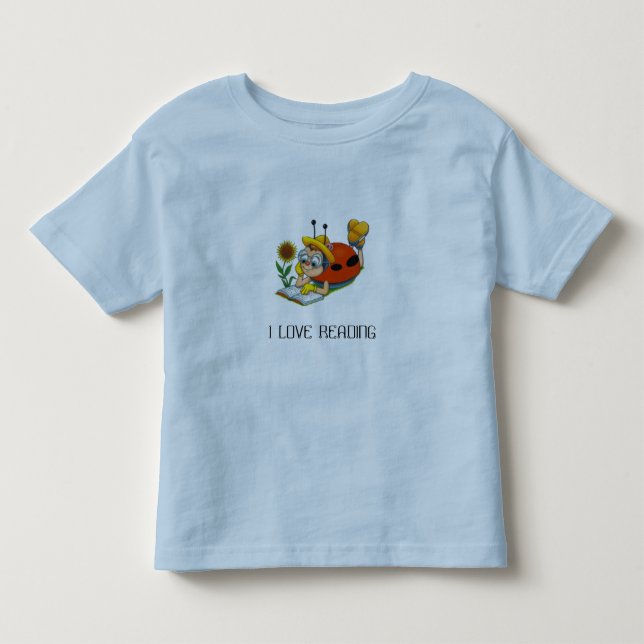 CAMISETA INFANTIL 013, EU AMO LER (Frente)