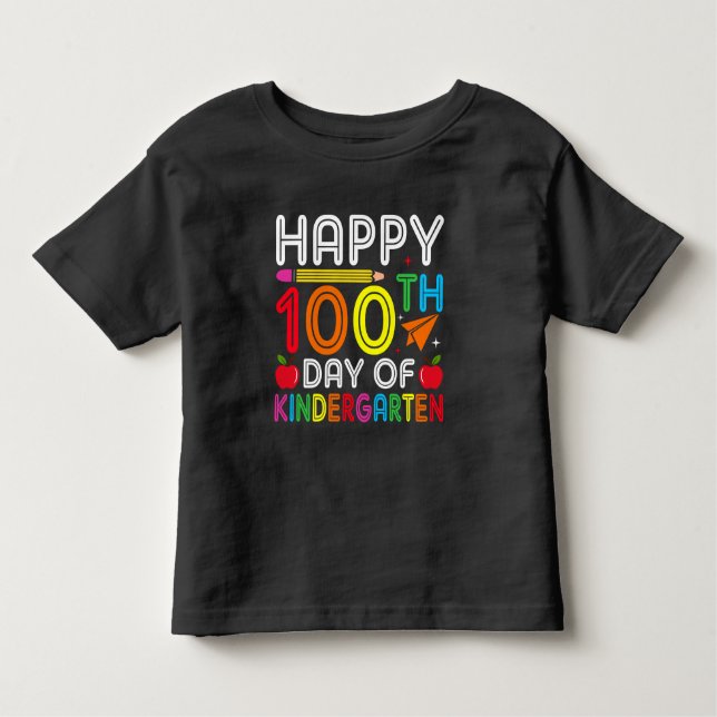 Camiseta Infantil 100 dias de jardim infantil (Frente)