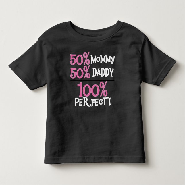 Camiseta Infantil 100 por cento aperfeiçoam o rosa (Frente)