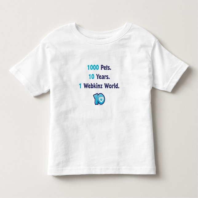 Camiseta Infantil 10 anos de Stats de Webkinz (Frente)