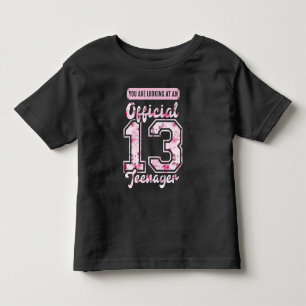 Camiseta Infantil 13 de aniversário oficial de 13 anos de adolescen