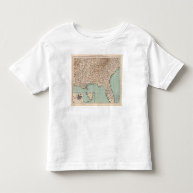 Camiseta Infantil 14546 arca, Tenn, La, senhorita, Fla, Alá, GA, SC (Frente)
