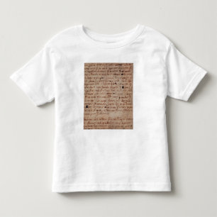 Camiseta Infantil 1895-9-15-503 página de W.34v da escrita