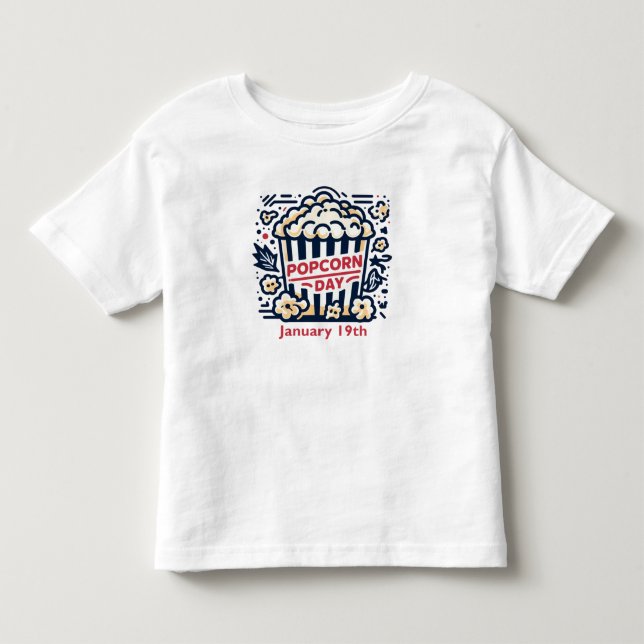 Camiseta Infantil 19 de janeiro - Dia da pipoca (Frente)