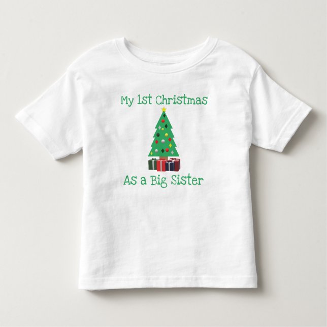 Camiseta Infantil 1rua De Natal Como Irmã Grande (Frente)