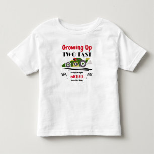 Camiseta Infantil 2º Aniversário Crescendo Muito Rápido Carro de Cor