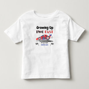 Camiseta Infantil 2º Aniversário Crescendo Muito Rápido Carro de Cor
