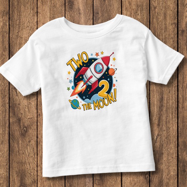Camiseta Infantil 2º Aniversário Dois para a Lua  (Criador carregado)
