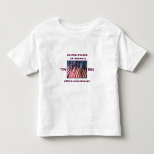 Camiseta Infantil 250º Aniversário EUA Patriótico 