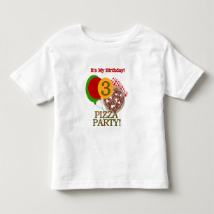 Camiseta Infantil 3ª festa de aniversário e presentes