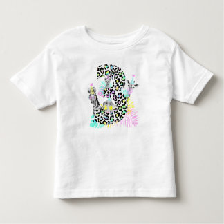 Camiseta Infantil 3ª t-shirt de aniversário selvagem