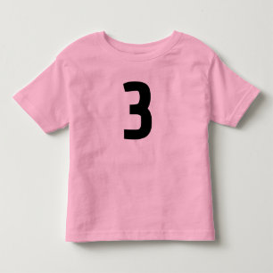 Camiseta Infantil 3 ANOS DE IDADE, JERSEY, T-SHIRT rosa