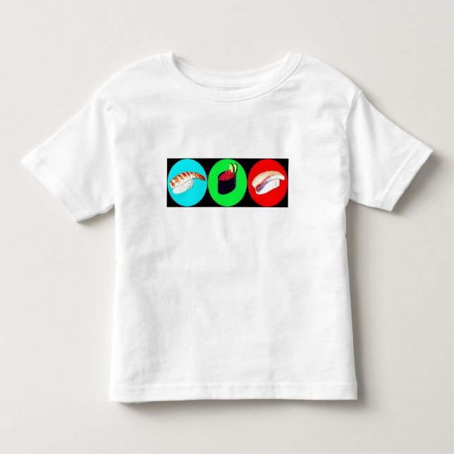 Camiseta Infantil 3 pouco t-shirt de Sushies (Frente)