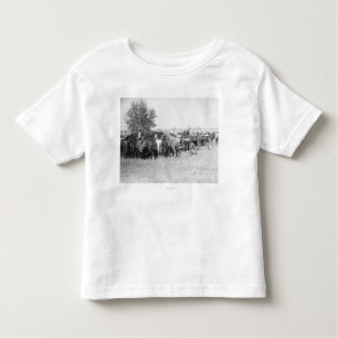 Camiseta Infantil 3 vaqueiros que Roping cavalos PhotographSouth