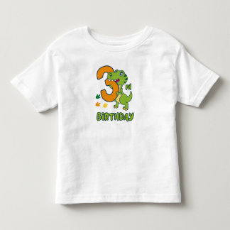 Camiseta Infantil 3rd birthday dinosaur 