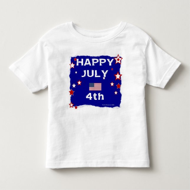 Camiseta Infantil 4 de julho (Dia da Independência) (Frente)