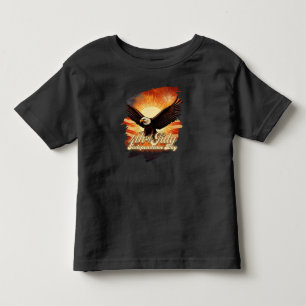 Camiseta Infantil 4 de Julho – Tributo ao Águia Majestosa e Fogos de