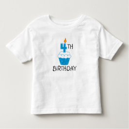 Camiseta Infantil 4o O aniversário caçoa o t-shirt