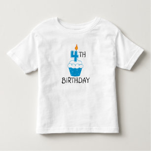 Camiseta Infantil 4o O aniversário caçoa o t-shirt